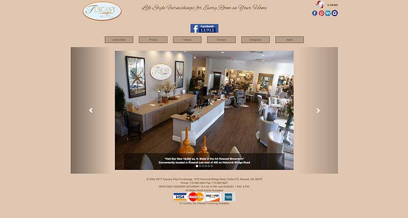 tuscany old home page web design
