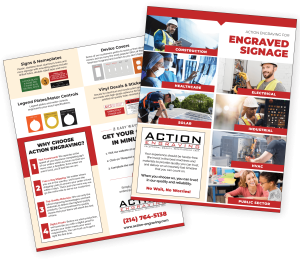 Action Engraving Sales Flyer Graphic Design & Branding