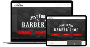 Just For Him Barber Shop Website Design