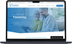 Ohio Dental Implant Financing Page Website Design