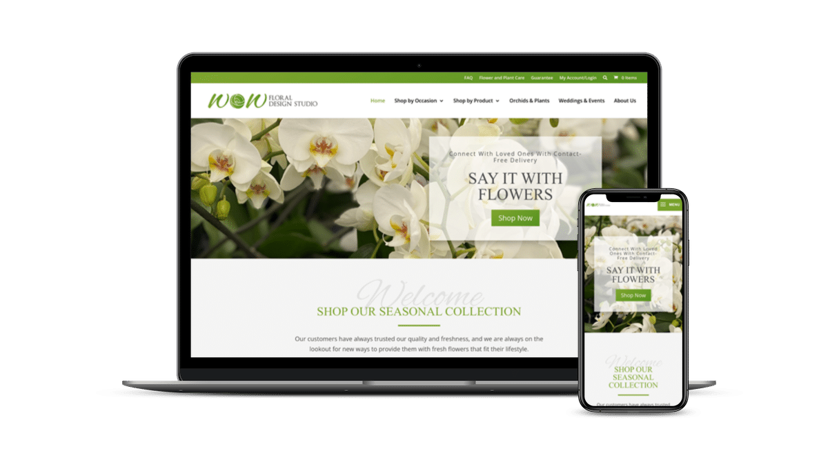WoW Floral Design Studio Website Design