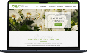 wow floral design studio web design home page